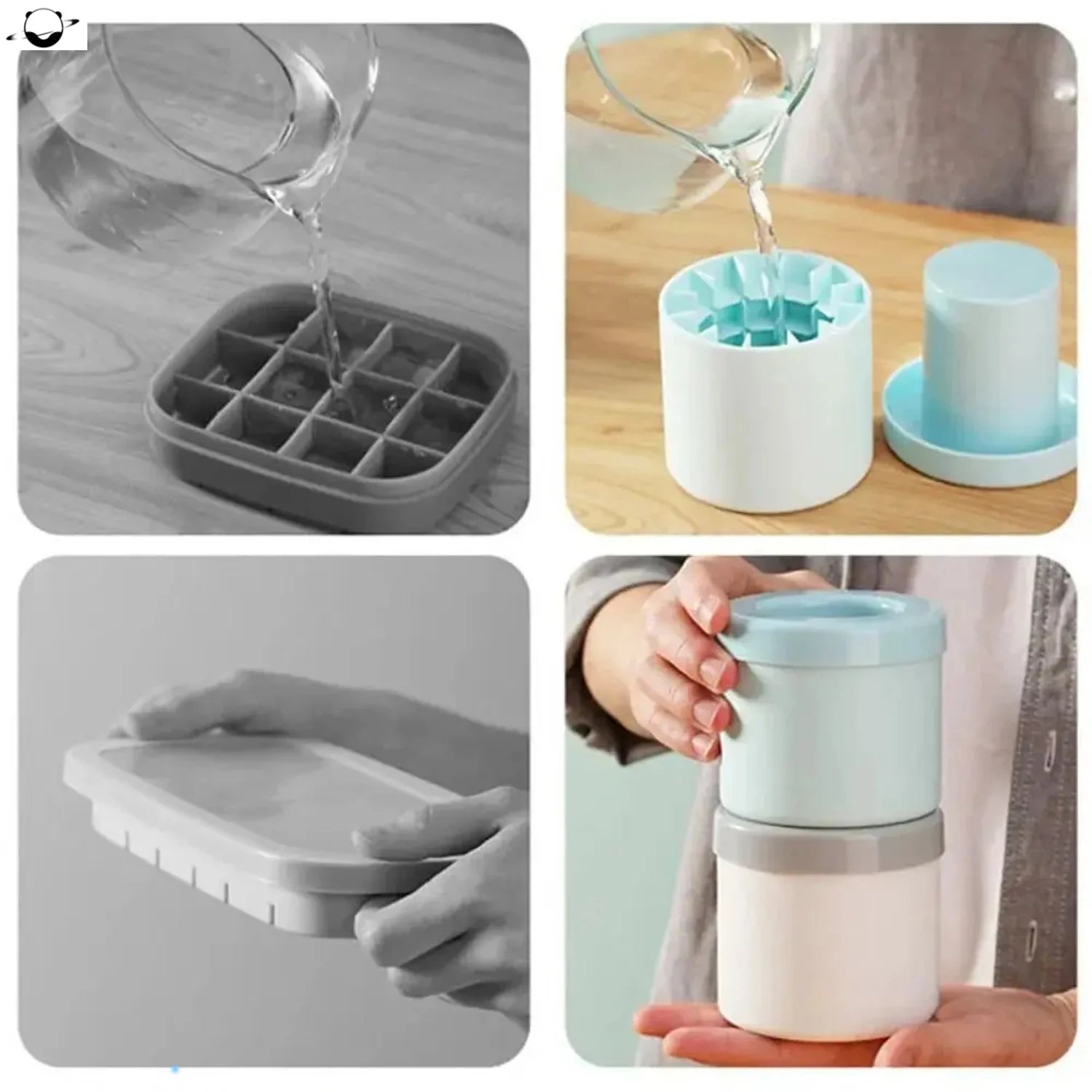 Molde de Hielo de Silicona Apto Alimentos