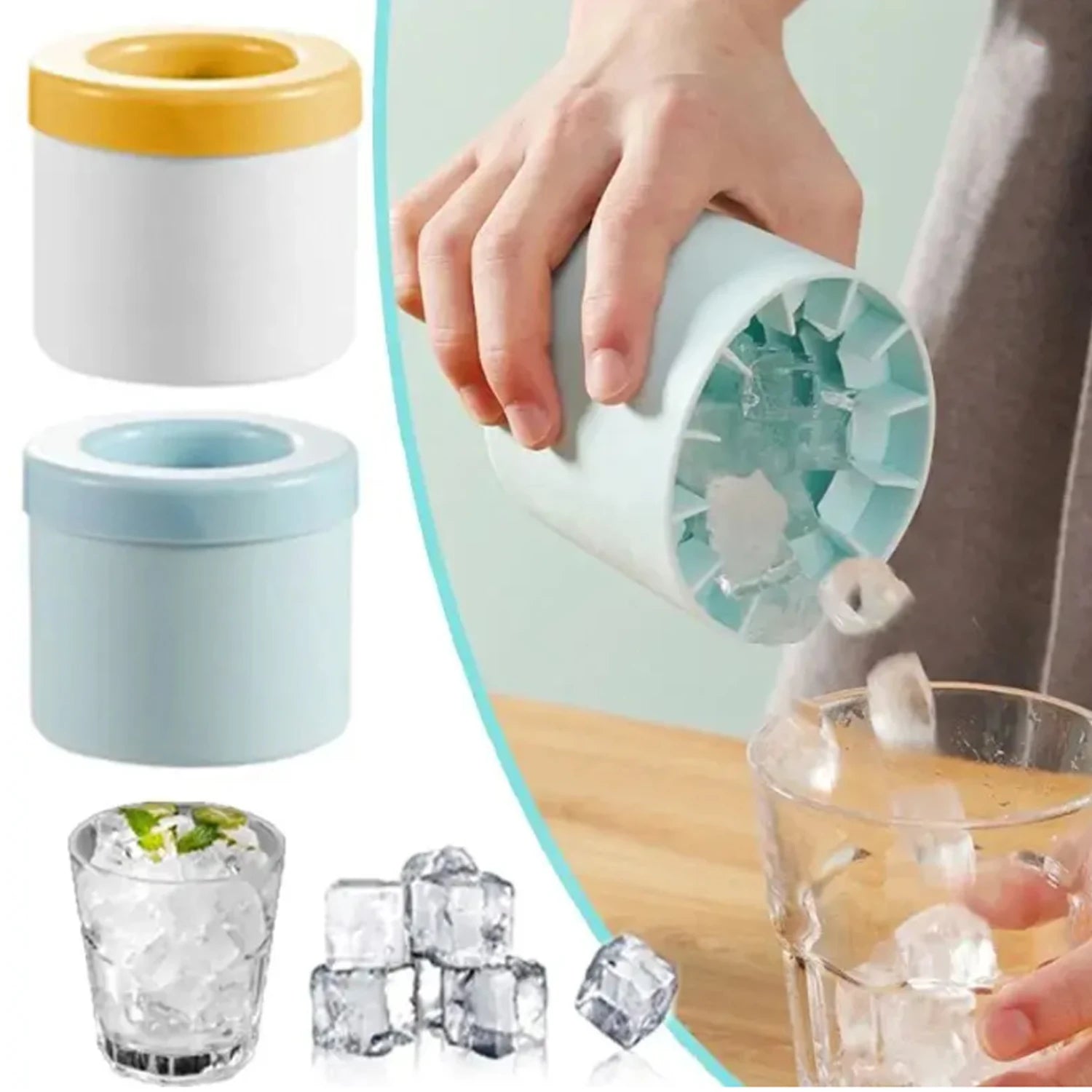 Molde de Hielo de Silicona Apto Alimentos