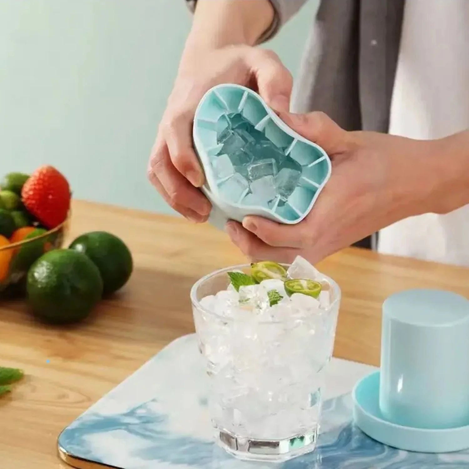 Molde de Hielo de Silicona Apto Alimentos